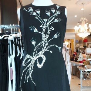 Beaded Detailed Black Dress